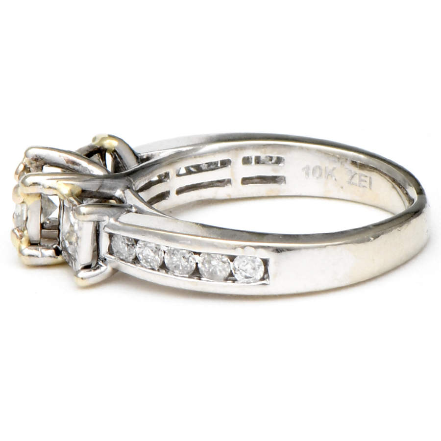 10KW Three Stone Princess Diamond(0.84) Ring-3