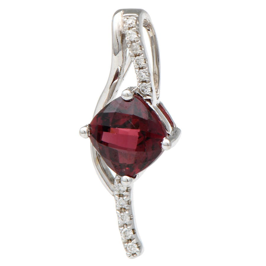 14KW Garnet(1.20) & Diamond(0.05) Pendant-1