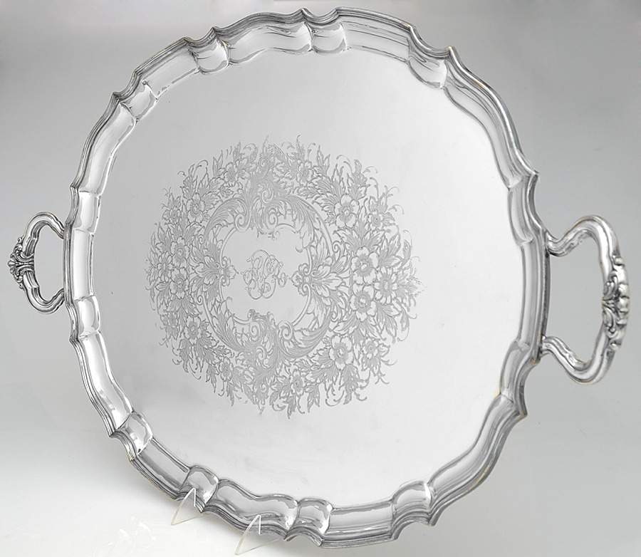 8824-43 (Silverplate, Hollowware) 24" Waiter Tray by EG  Webster-1