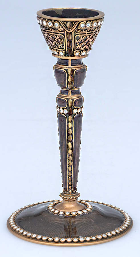 Stemware (Gold & Silverplated) St Petersburg Stem-Gold Plated, Bronze w/Crystals by Edgar Berebi-1