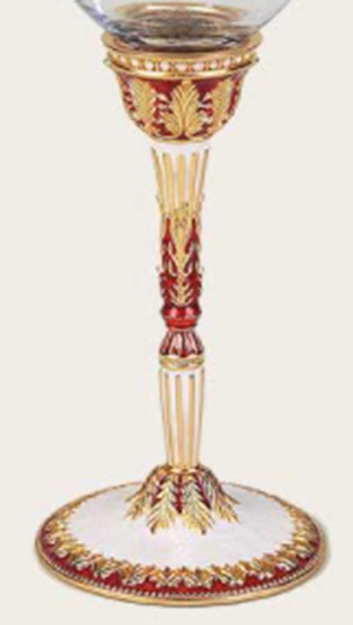 Stemware (Gold & Silverplated) Roma Stem-Goldplated, Garnet & Pearl by Edgar Berebi-1
