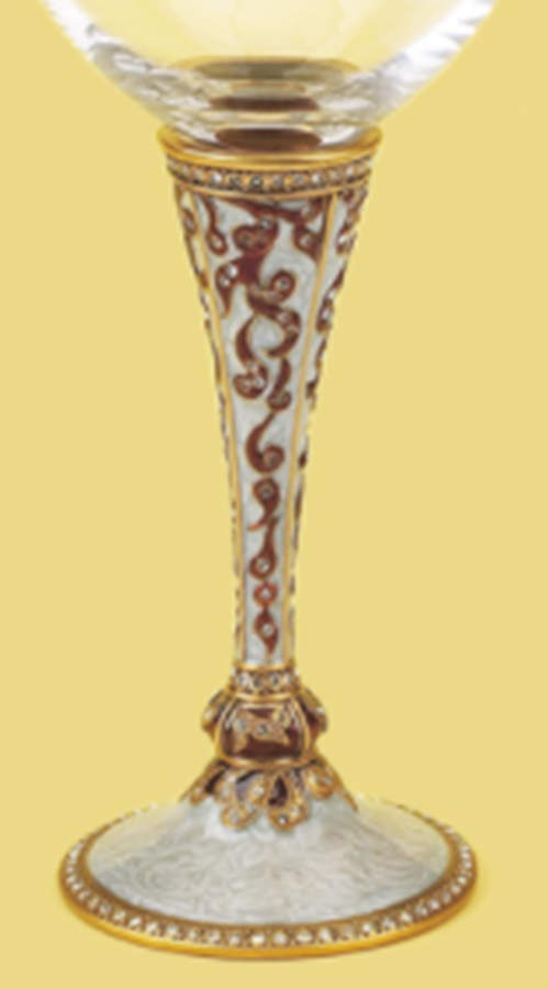 Stemware (Gold & Silverplated) Brussels Stem-Goldplated,Pearl w/Swarovski Cry by Edgar Berebi-1