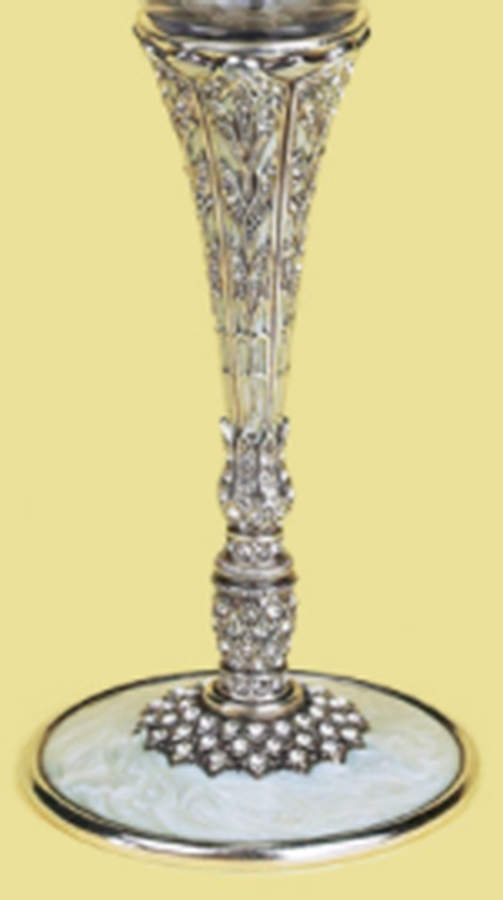 Stemware (Gold & Silverplated) Kingston Stem-Silverplate, Pearl & Crystals by Edgar Berebi-1