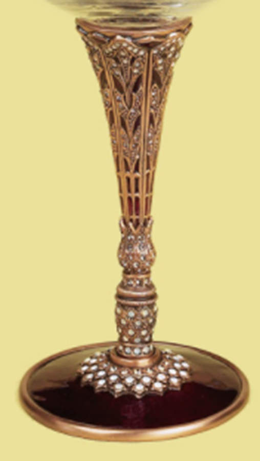 Stemware (Gold & Silverplated) Kingston Stem-Goldplate,Berry w/Opal & Crystals by Edgar Berebi-1