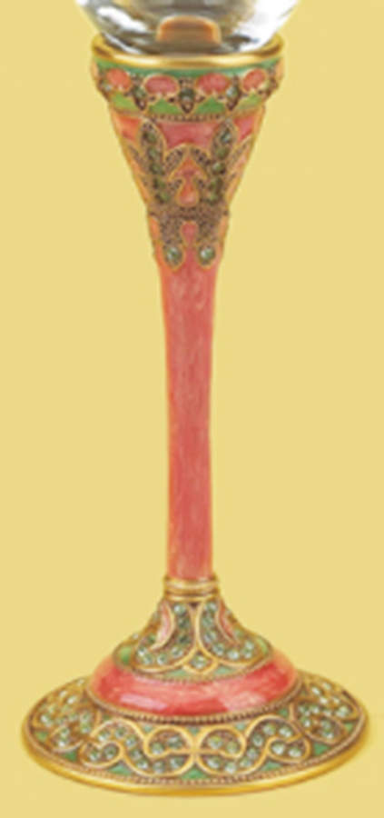 Stemware (Gold & Silverplated) Alexandria Stem-Goldplated, Coral & Mint,Green Cry by Edgar Berebi-1