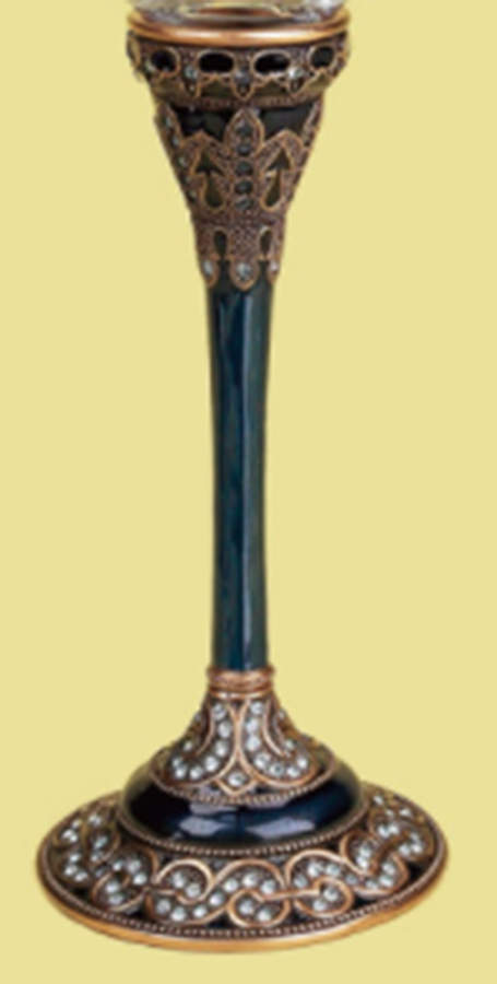 Stemware (Gold & Silverplated) Alexandria Stem-GP, Blue w/Sapphire Crystals by Edgar Berebi-1