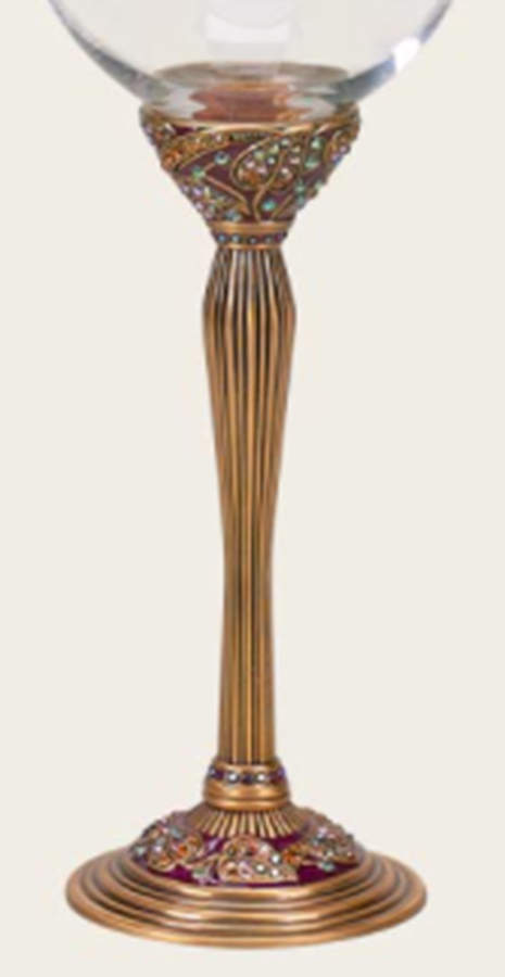 Stemware (Gold & Silverplated) Toulouse Stem-GP,Purple w/Copper,Rose,Amethyst Cry by Edgar Berebi-1