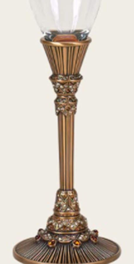 Stemware (Gold & Silverplated) Sofia Stem-GP, Topaz, Copper & Shadow Crystals by Edgar Berebi-1