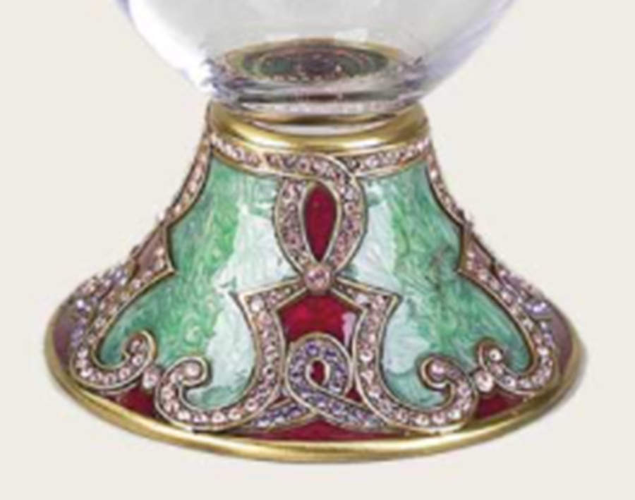 Stemware (Gold & Silverplated) Short Stem-Silverplate, Green Color by Edgar Berebi-1