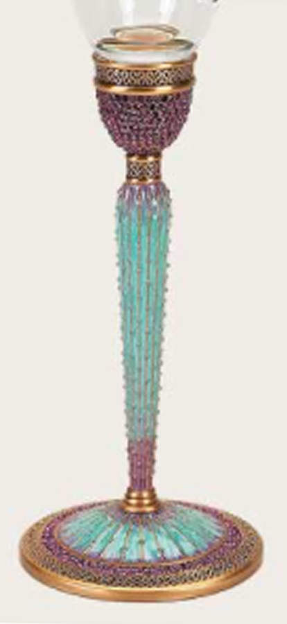 Stemware (Gold & Silverplated) Seville Stem-GP, Turquoise & Lillac w/Swarovski Cr by Edgar Berebi-1