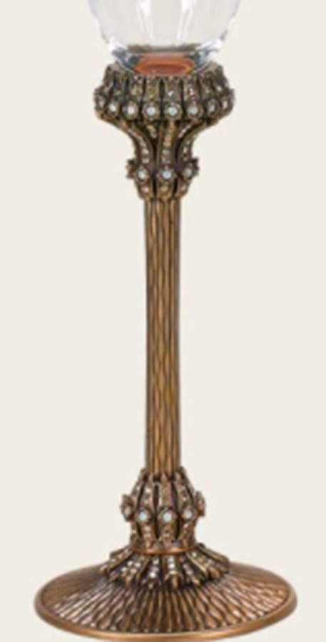 Stemware (Gold & Silverplated) Saxony Stem-Golplated, Topaz with Opal Crystals by Edgar Berebi-1