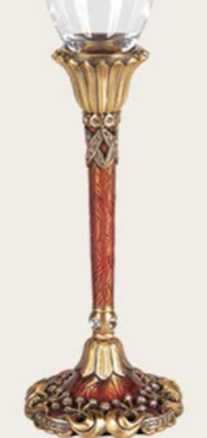 Stemware (Gold & Silverplated) San Miguel Stem-GP,Purple & Orange w/Swarovski Cry by Edgar Berebi-1