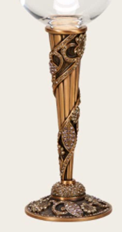 Stemware (Gold & Silverplated) Samara Stem-Goldplated, Multicoloried Swarovski by Edgar Berebi-1