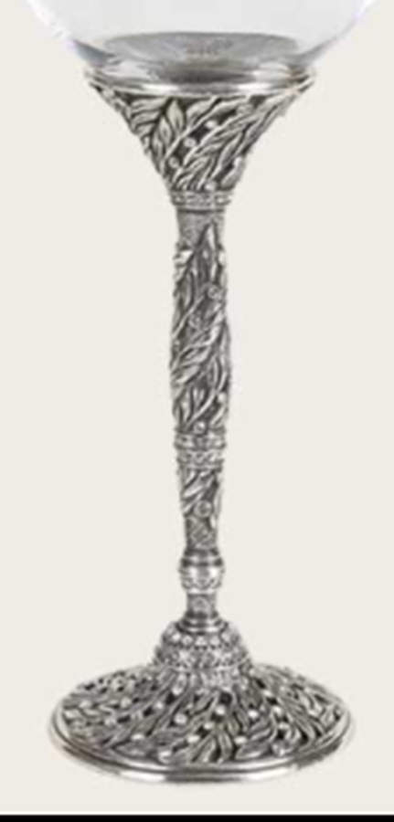 Stemware (Gold & Silverplated) Salzburg Stem-Silverplate w/Swarovski Crystals by Edgar Berebi-1