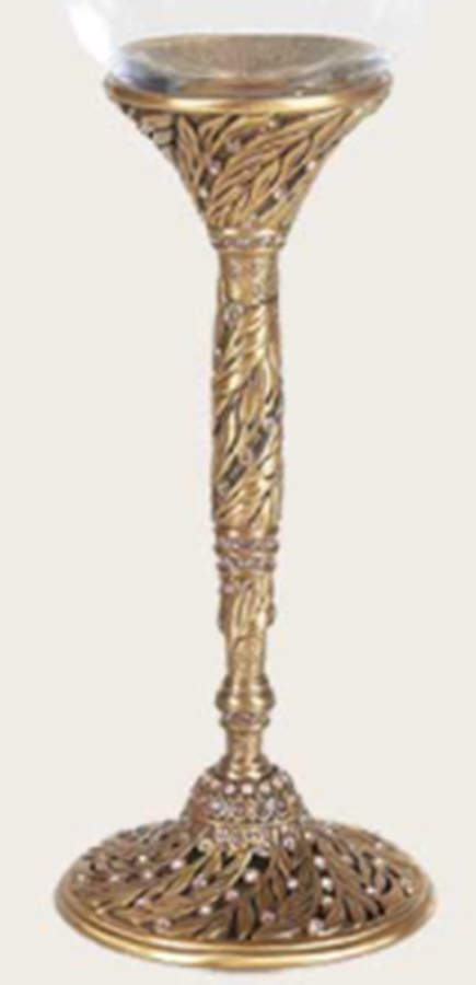 Stemware (Gold & Silverplated) Salzburg Stem-Goldplated w/Silk Swarovski Crystals by Edgar Berebi-1