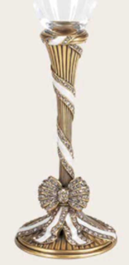 Stemware (Gold & Silverplated) Ribbon & Bow Stem-GP,Ivory & Pearl w/Swarovski Cry by Edgar Berebi-1