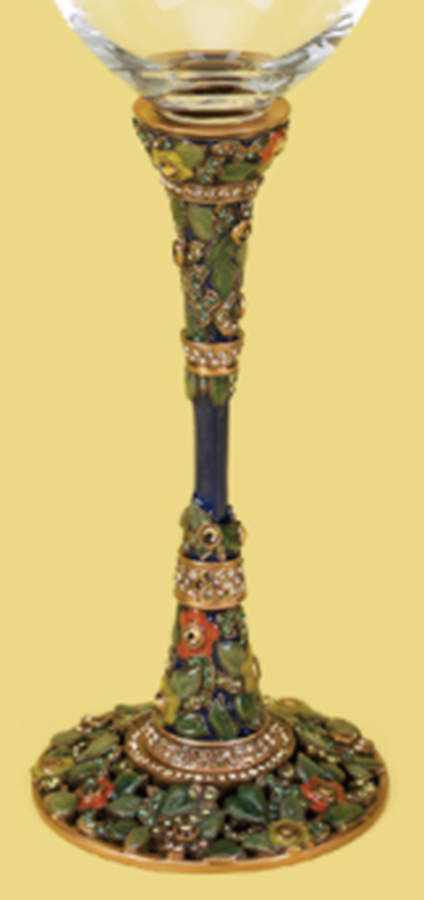 Stemware (Gold & Silverplated) Provence Stem-Goldplated,Multicolor Stem & Crystal by Edgar Berebi-1