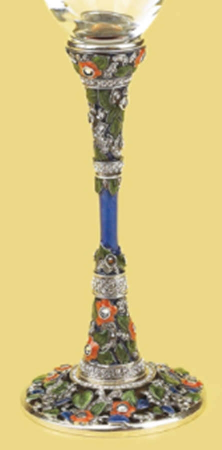 Stemware (Gold & Silverplated) Provence Stem-Goldplated, Blue & Watercress w/Cry by Edgar Berebi-1