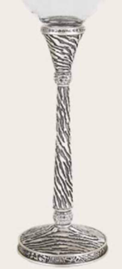 Stemware (Gold & Silverplated) Out of Africa Stem-Silverplate w/Clear Crystals by Edgar Berebi-1