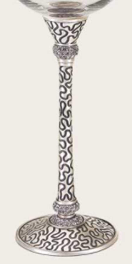 Stemware (Gold & Silverplated) Helsinki Stem-Silverplate w/Clear Swarovski Cry. by Edgar Berebi-1