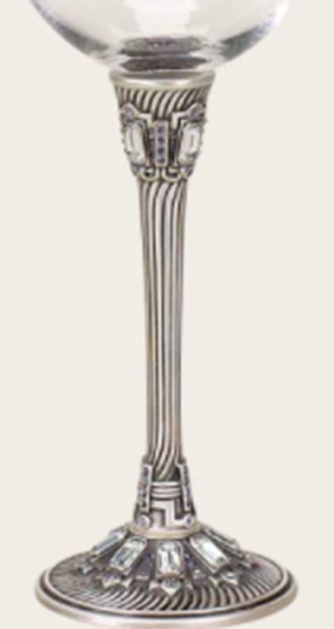 Stemware (Gold & Silverplated) Florence Stem-SLVP, Crystal w/Violet Crystal by Edgar Berebi-1