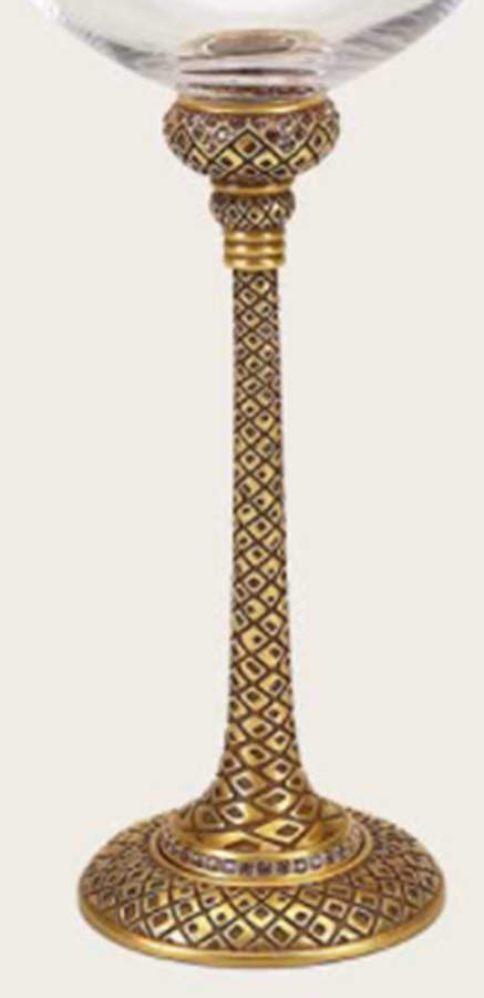 Stemware (Gold & Silverplated) Copenhagan Stem-Goldpltd, Topaz w/Crystals by Edgar Berebi-1