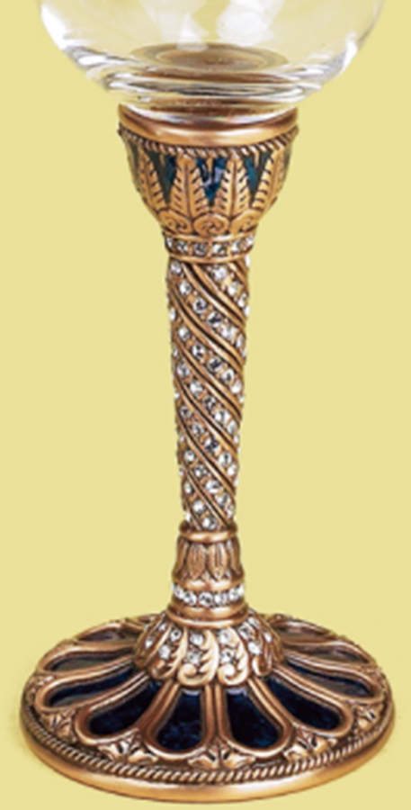 Stemware (Gold & Silverplated) Cordial/Monocco-GP, Sapphire w/Crystal by Edgar Berebi-1