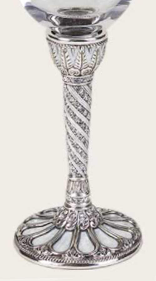 Stemware (Gold & Silverplated) Cordial/Monocco-SLVP, Pearl w/Crystal by Edgar Berebi-1