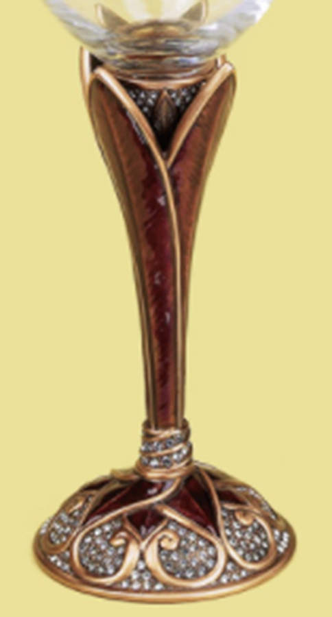 Stemware (Gold & Silverplated) Belize Stem-Goldplated, Mahogany w/Crystals by Edgar Berebi-1