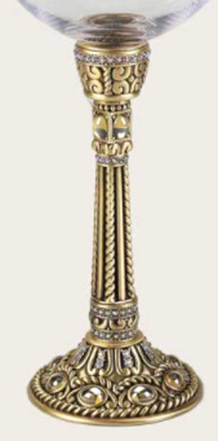 Stemware (Gold & Silverplated) Americana Stem-Brass w/Topaz,Pearl & Swarovski by Edgar Berebi-1