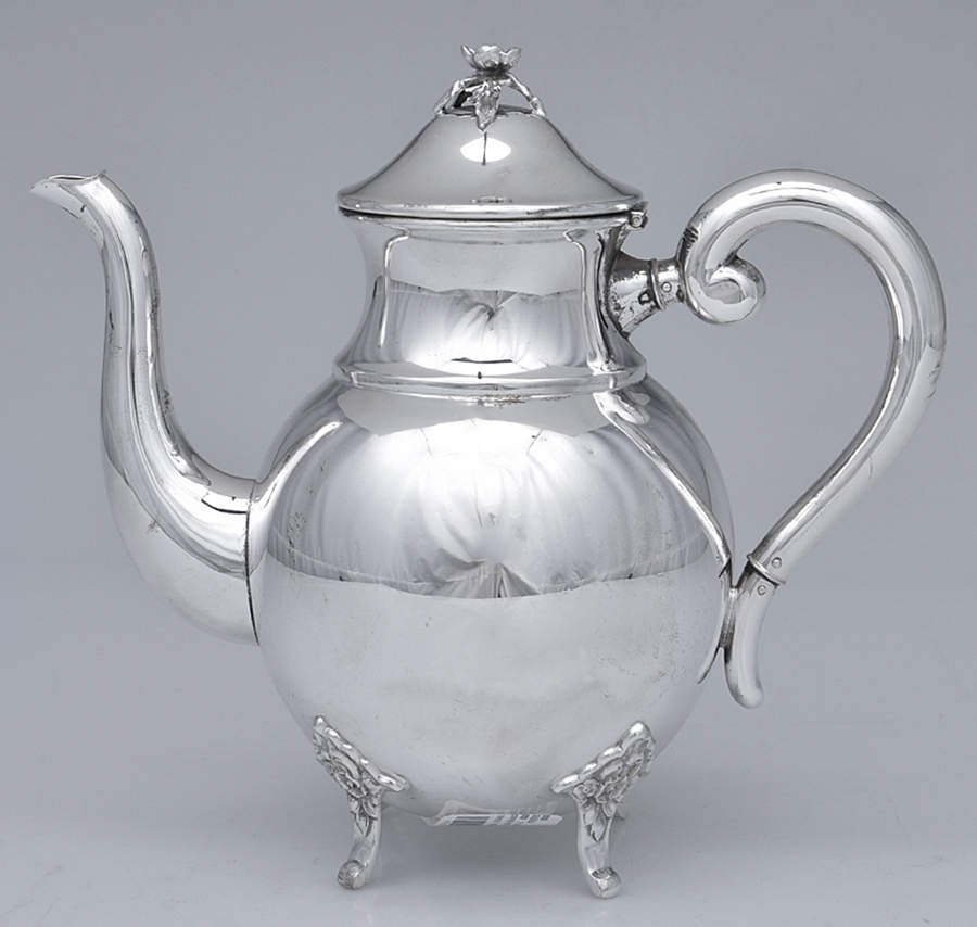 EIL4 (Sterling, Hollowware) Coffee Pot by Emil Hermann (Germany)-1