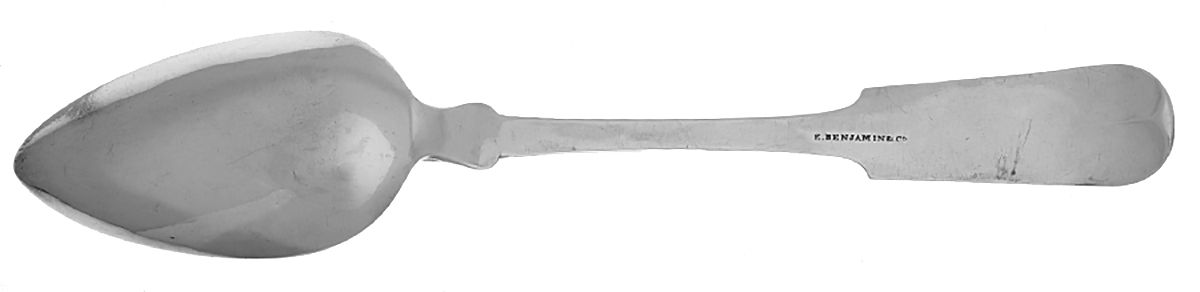 Coin Silver Flatware Tablespoon (Serving Spoon) by Everard Benjamin &Co-2