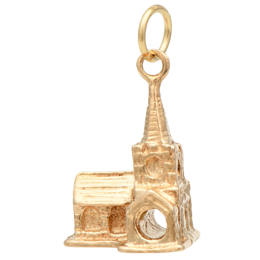 9KY Vintage European Pastoral Church Charm-3