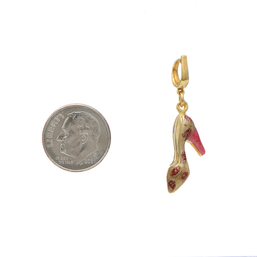 18KY High Heel Shoe Charm-3