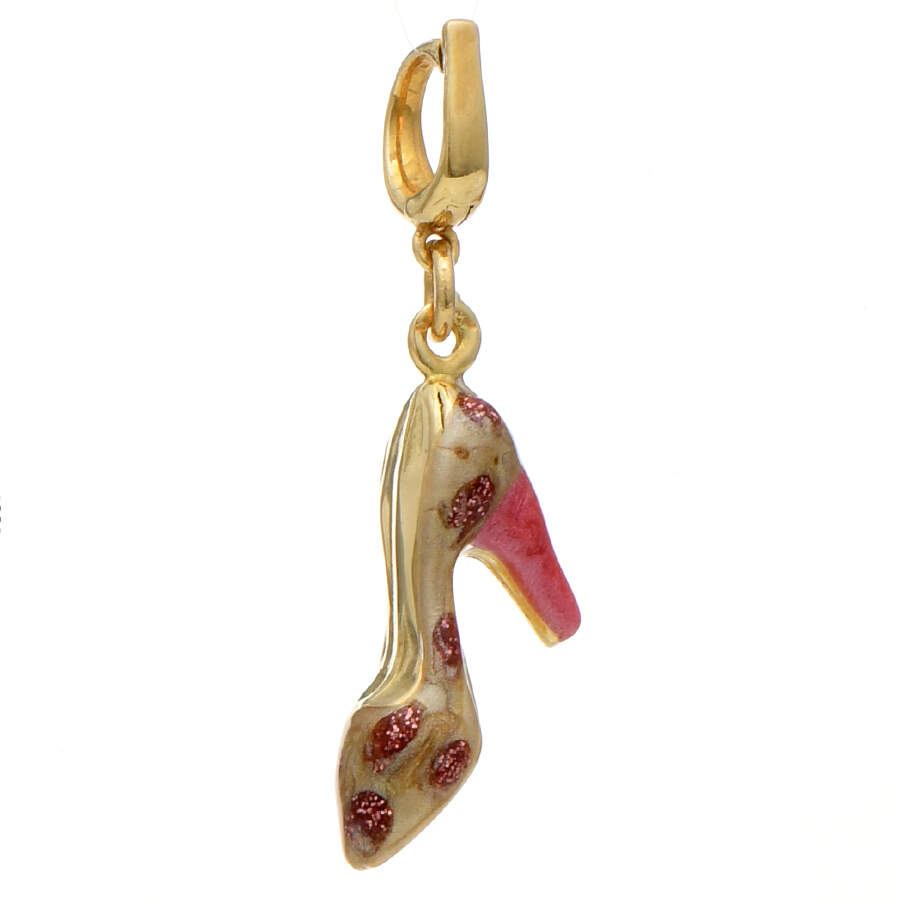 18KY High Heel Shoe Charm-1