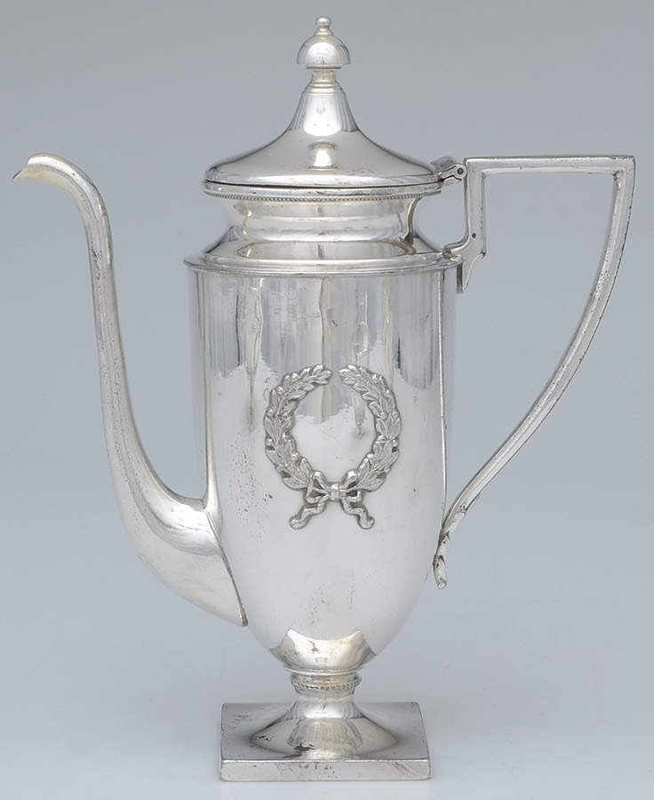 69 (Silverplate, Hollowware) Mini Coffee Pot by EG  Webster-1