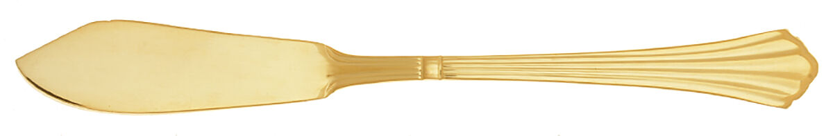 Dorian (Gold Electroplate) Flat Handle Master Butter Knife by Estia-1