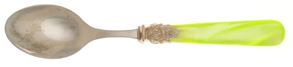 Napoleon-Pearl Yellow Green (Stainless) Oval Place Soup Spoon by EME Flatware-1