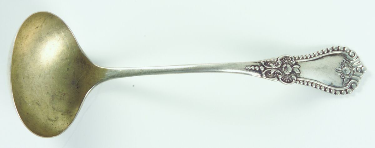 Alice (Sterling, 1895) Solid Piece Cream Ladle by Fessenden-1