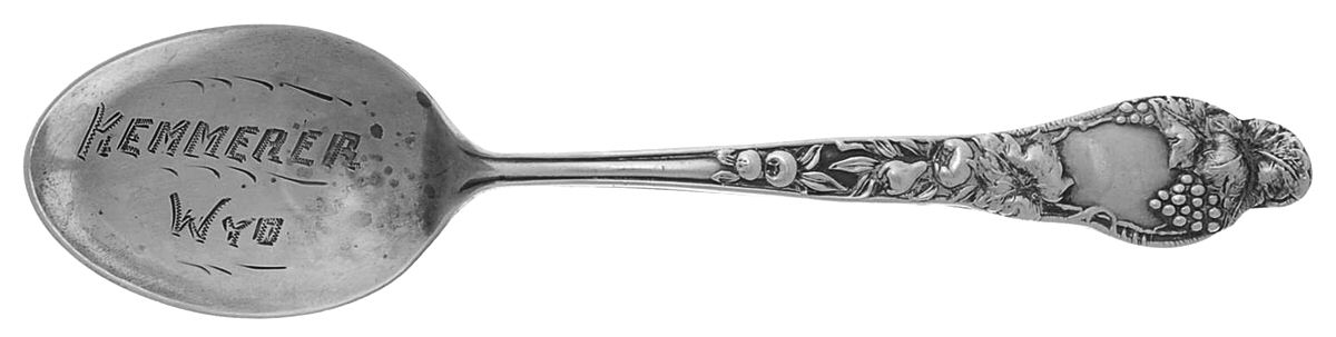 FES1 (STERLING) Souvenir Spoon (Five O'Clock) by Fessenden-1