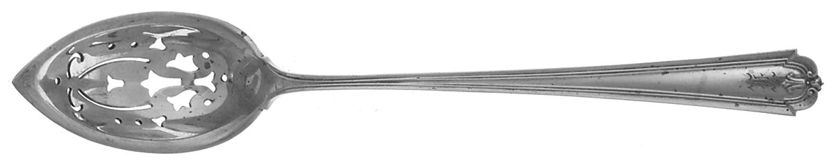 Langdon (Sterling, 1912) Pierced Bowl Short Handle Olive Spoon by Fessenden-1