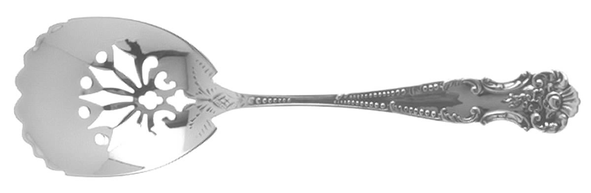 Old Rose (Sterling, 1900) Solid Bon Bon Spoon with Pierced Bowl by Fessenden-1