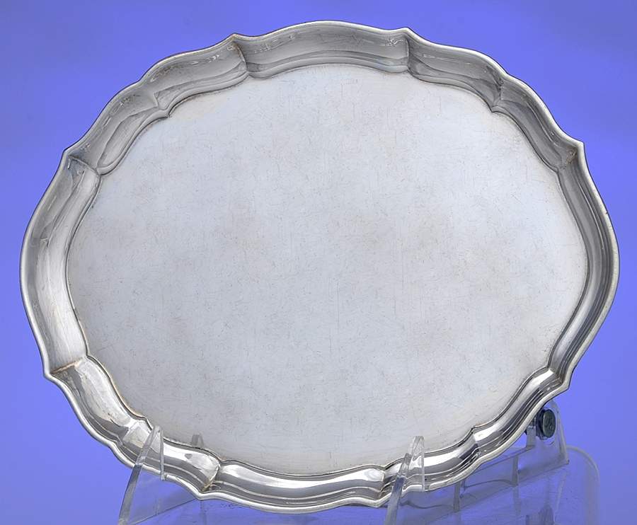 Duncan (Silverplate, Hollowware) Silverplate Tray (for Creamer and Sugar Set) by Fisher Silversmiths-1