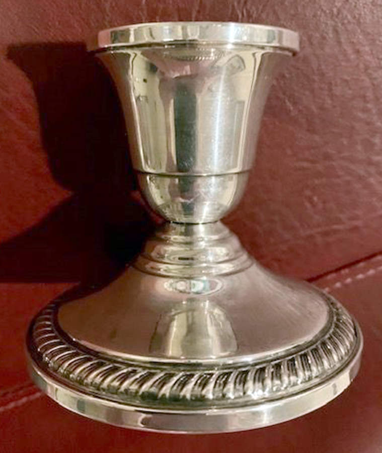 Sterling Hollowware Pair of 2" Console Candleholders by Fisher Silversmiths-1
