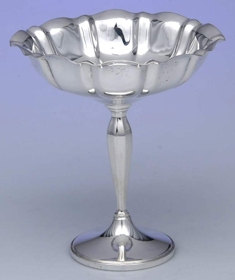 Sterling Hollowware Weighted Round Compote (Height X Width) by Fisher Silversmiths-1