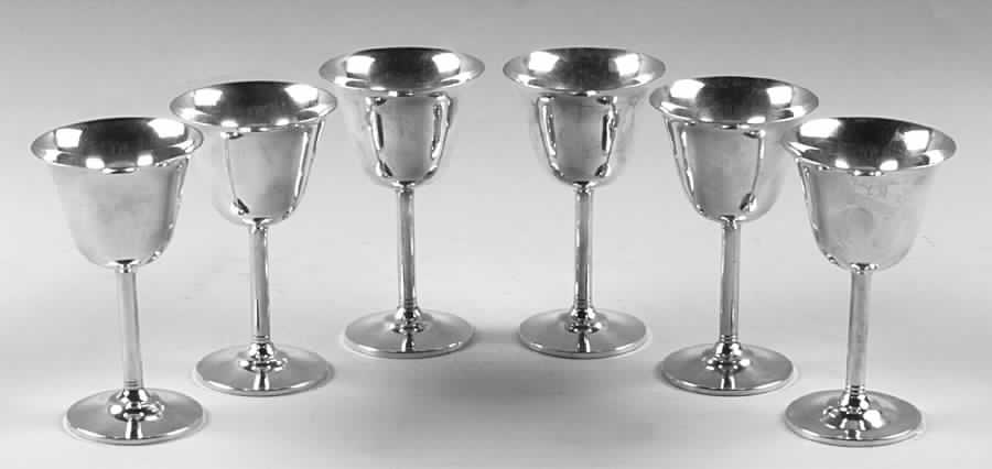 Sterling Hollowware (Set of 6) Sterling Liquor Cocktail by Fisher Silversmiths-1