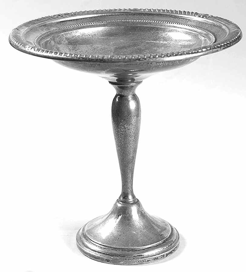 Sterling Hollowware Tall Compote by Fisher Silversmiths-1