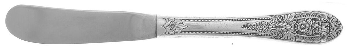 Crown Princess (Sterling, 1949) Butter Spreader Hollow Hdl-Paddle/Stainless Blade by Fine Arts-1
