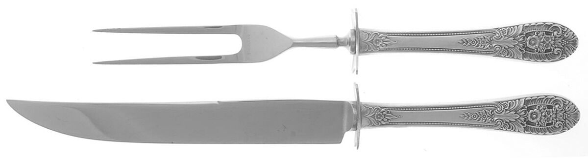 Crown Princess (Sterling, 1949) Small Steak 2-Piece Carving Set w/Stainless Blade by Fine Arts-1
