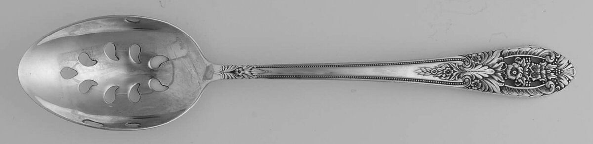 Crown Princess (Sterling, 1949) Pierced Tablespoon (Serving Spoon) CM by Fine Arts-1